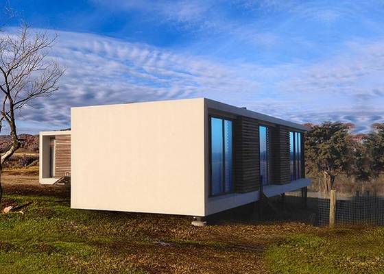 Çelik Yapı Modern Prefabrik Evler, Uruguay Bungalov Ev Planları