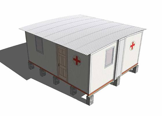Sandviç Panel Duvarlı Taşınabilir Acil Mobil Saha Hastanesi Anti Salgın Kampı