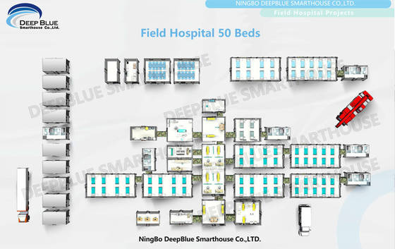 Barınak İzolasyonu Mobil Sahra Hastanesi Katlanabilir Modüler Sistem Özel Renk