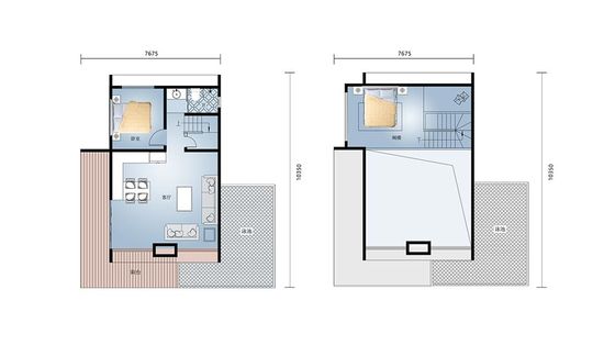 Prefab Light Steel Frame House Hotel Unit With Landscape Nancy House