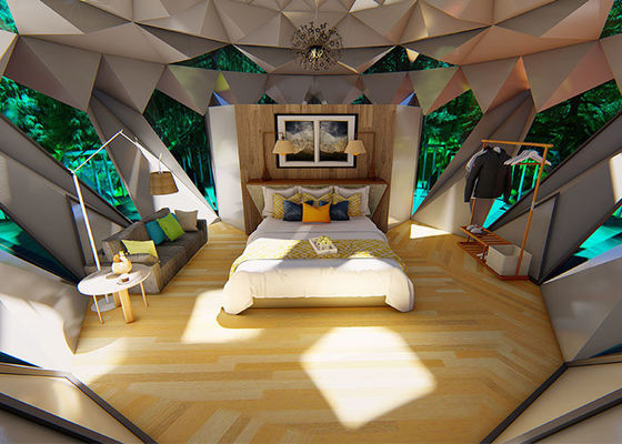 Light Steel Frame Movable Prefab Modular Home Geodesic Dome House Bungalow Kits