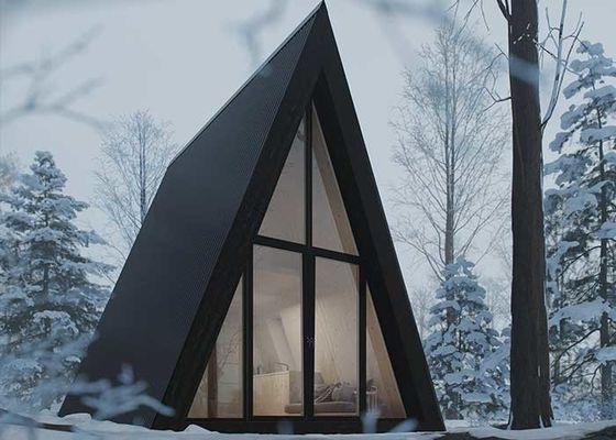 Prefabrik Otel Birimi Hafif Çelik Uzay A Çerçeve Minik Bina Kitset Evleri Nz