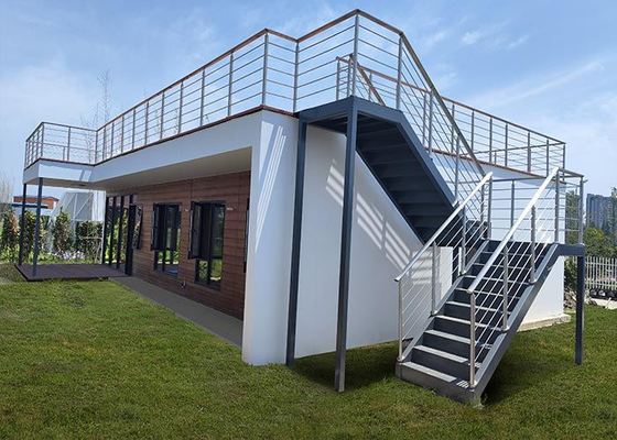 Hafif çelik çerçeve ile prefabrik modüler ev prefabrik ahşap bungalow