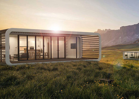 Prefabik Hafif Çelik Çerçeve Su Üstü Bungalovlar Modüler Otel Birimi Lodges Kabin