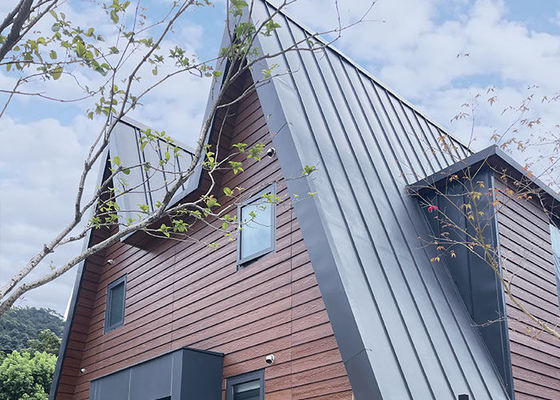 Yapılandırılmış Ev Ahşap Tasarım Siklon Direnişli Bungalow Modüler Ev