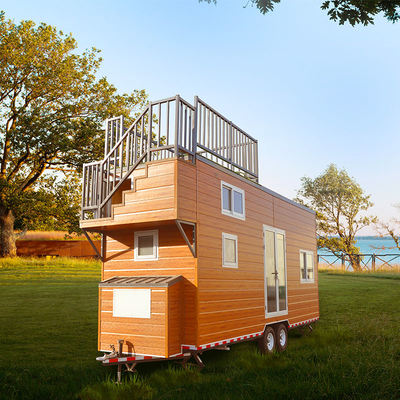Fabrika Direcet Prefab Minicik Tekerlekli Evler Karavan Ev Orlando Airbnb için göndermeye hazır