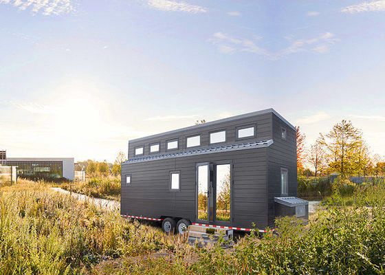 AS/NZS/US Standart Hafif Çelik Prefab Minicik Ev Tekerlekler Üzerinde Modüler Ev Kiti