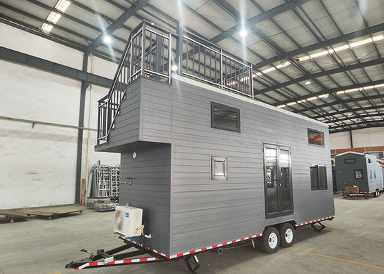 Modüler Evler Ön Yapılı Küçük Evler Tekerlekli Karavan Evleri Orlando Airbnb için Gemiye Hazır