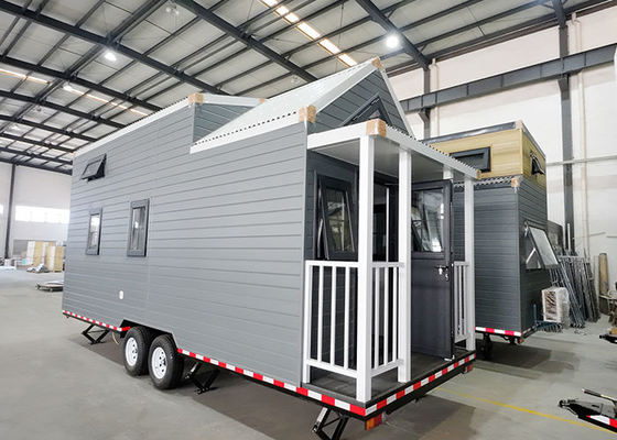 AB/AU/ABD Standart Hafif Çelik Çerçeve Prefab Evler 3 yatak odalı tekerlekli karavan
