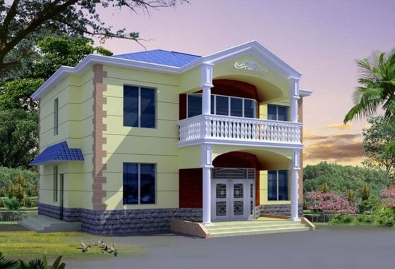Tek Yatak Odalı Çelik Plaj Bungalovu, Küçük Prefabrik Ev Kitleri, Hafif Çelik Temel