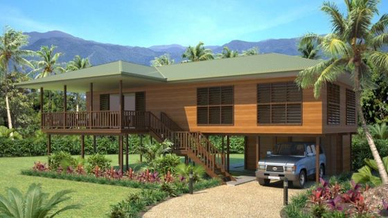 Hafif Çelik Ahşap Ev Bungalow / Tayland için Lüks Sahil Bungalows Cook Adaları