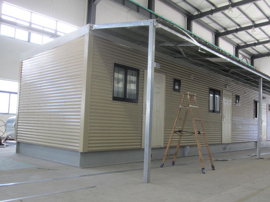 Hafif Çelik Tamamen Dekore Edilmiş Bitmiş Ranzalı Prefabrik Ev / Sarı Çağdaş Modüler Evler