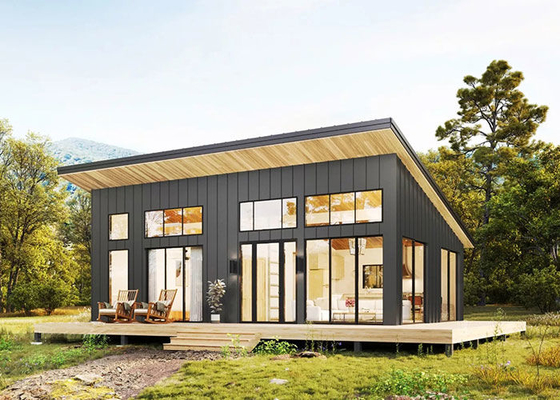 NS/AS Prefab Beach House Ahşap Bungalow 3 yatak odasıyla prefab oturma kompleti