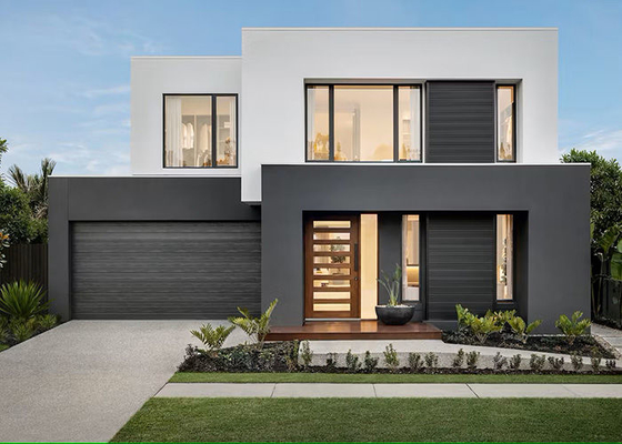 AU standart Lüks Modüler Prefab Villa 3 Yatak Odası Villa Hafif Çelik Çerçeve Evi