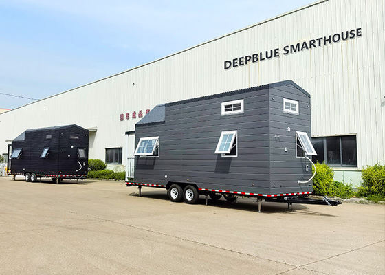 Önceden Yapılmış Küçük Tekerlekli Ev Seyahat için Mobil Karavan Evi