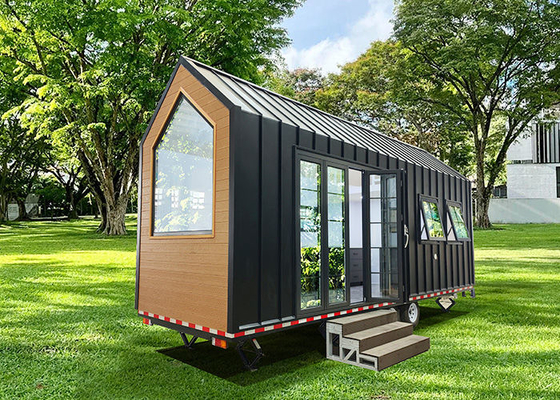 Modern Glamping Karavan Evleri Küçük Evler Mobil Evler Tekerlekli Gemiye Hazır