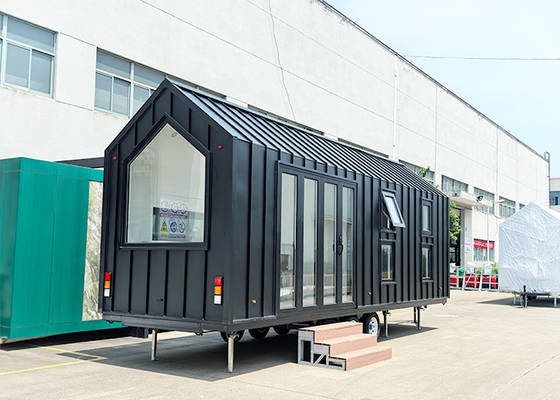 Lüks Hareketli Taşınabilir Tekerlekli Tiny House Modüler Prefabrik Römork Ev
