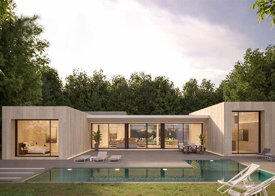 Avustralya Standart Prefabrik Hafif Çelik Karkas Modüler Ev Çin Panelli Sistem