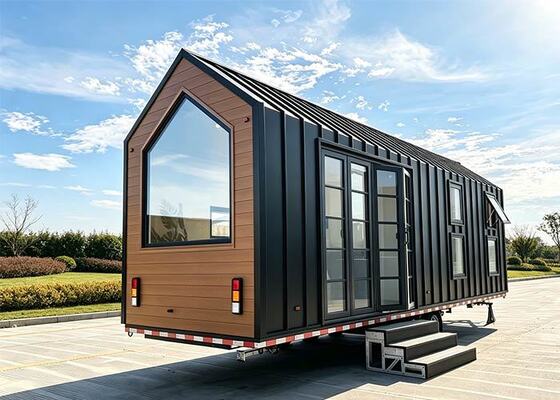 Satılık Hafif Çelik Konstrüksiyon Prefabrik Tiny Mobil Ev | Lüks A-Frame Kabin Gönderilmeye Hazır