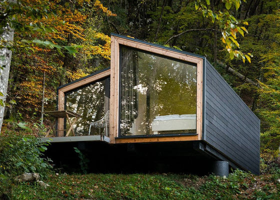 Çelik Çerçeve Prefab Modüler Evler Alüminyum Kaydırma Kapılar Yüksek Performanslı Küçük Mükemmel Bağlı Ev