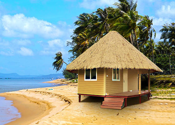 EU/USA/NZ/AU Standart Ekonomik Düşük Maliyetli Modern Prefab Çelik Su Bungalow