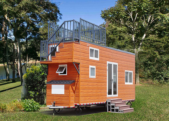 Avustralya Amerikan Standardı Prefabrik Lüks Hafif Çelik Tiny House (Tekere Monte)