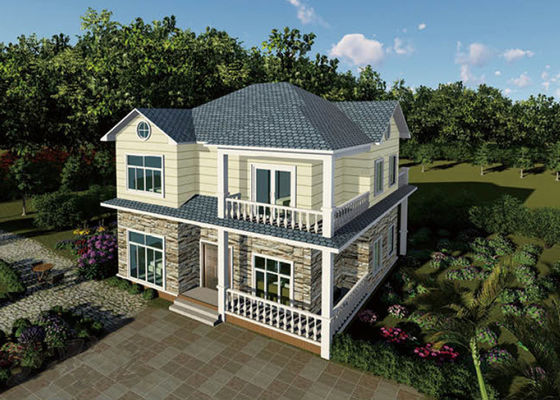 Modern Hafif Çelik Prefabrik Evler – Rüzgar Dayanımlı Katlanır Villa Evler