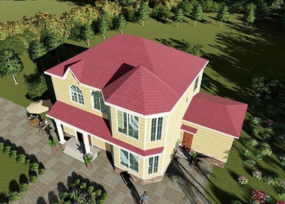 ALC Panel Geri Dönüştürülebilir Yeşil Prefab Evler Özelleştirilebilir Hafif Ölçümlü Çelik Prefab Villa