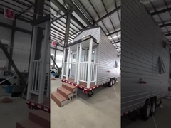 Avustralya Standart Hafif Çelik Prefabrik Küçük Ev, WPC Kurulu Duvarlı Tekerlekli