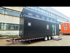 Avustralya Standart Modüler Eviyle Çarklı Hafif Çelik Prefab Küçük Ev