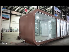 Hafif Ölçümlü Çelik Çerçeve Prefab Modüler Evler Çift Cam Pencereli Bahçe Ofisi