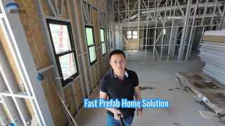 ABD prefabrik hafif çelik çerçeve ev tek aile evi